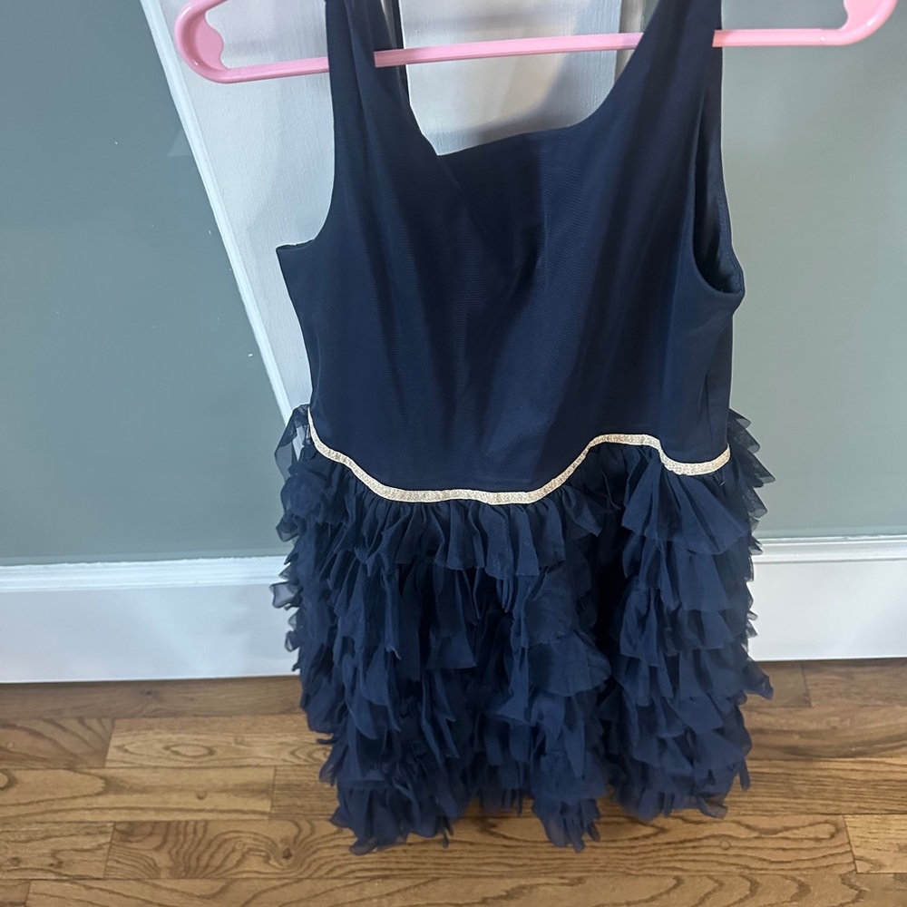 Janie and Jack Navy Blue Ruffled Dance Dress